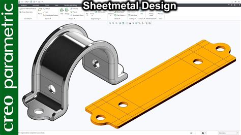 creo sheet metal practice drawing